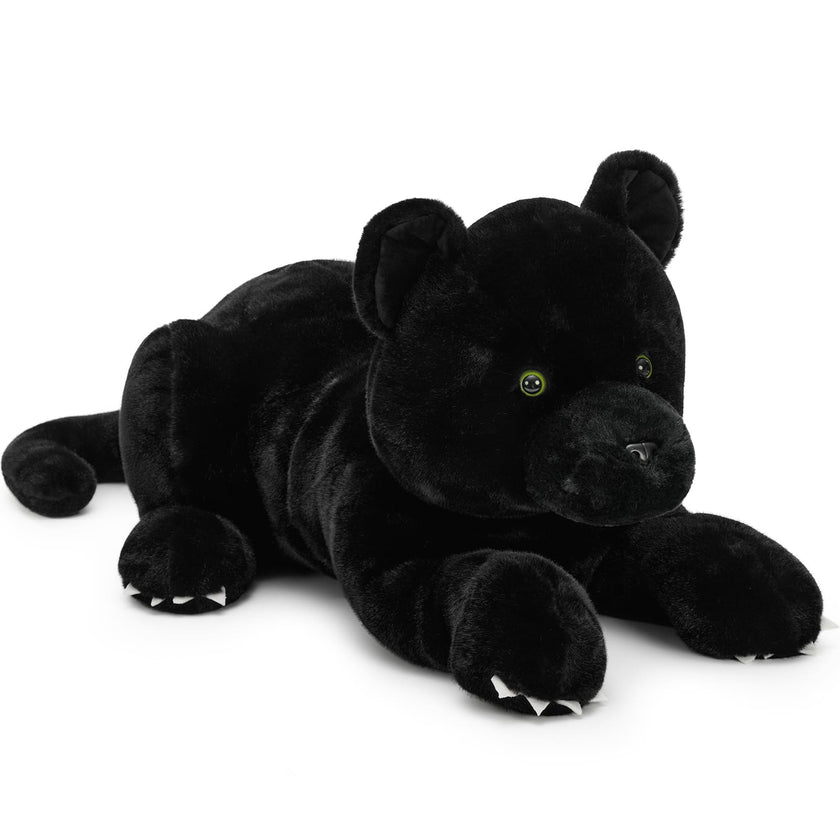 Large Black Panther Plush Toy Jungle Stuffed Animals, 30.3 Inches