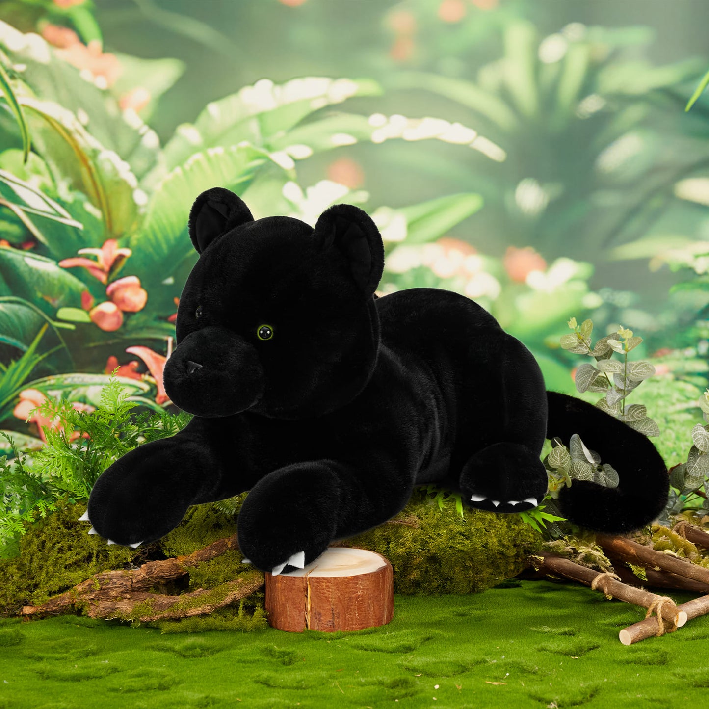 Giant Panther Stuffed Animals - Cool Black Leopard Plush Toys - Jungle Safari Plush Toys - Birthday/Christmas Gift for Girls/Boys 