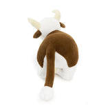 43.3-Inch Giant Plush Hereford Cattle Stuffed Animal Soft Farm Cow Pillow Toy