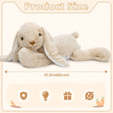 Giant Bunny Plush Toys - Light Brown Easter Rabbit Stuffed Animals - Easter Present for All Ages - 31 Inches Plush Bunny