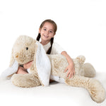 Giant Bunny Plush Toys - Light Brown Easter Rabbit Stuffed Animals - Easter Present for All Ages - 31 Inches Plush Bunny
