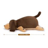 Dark Brown Chubby Dachshund Dog Plush Toy 35.4 Inch