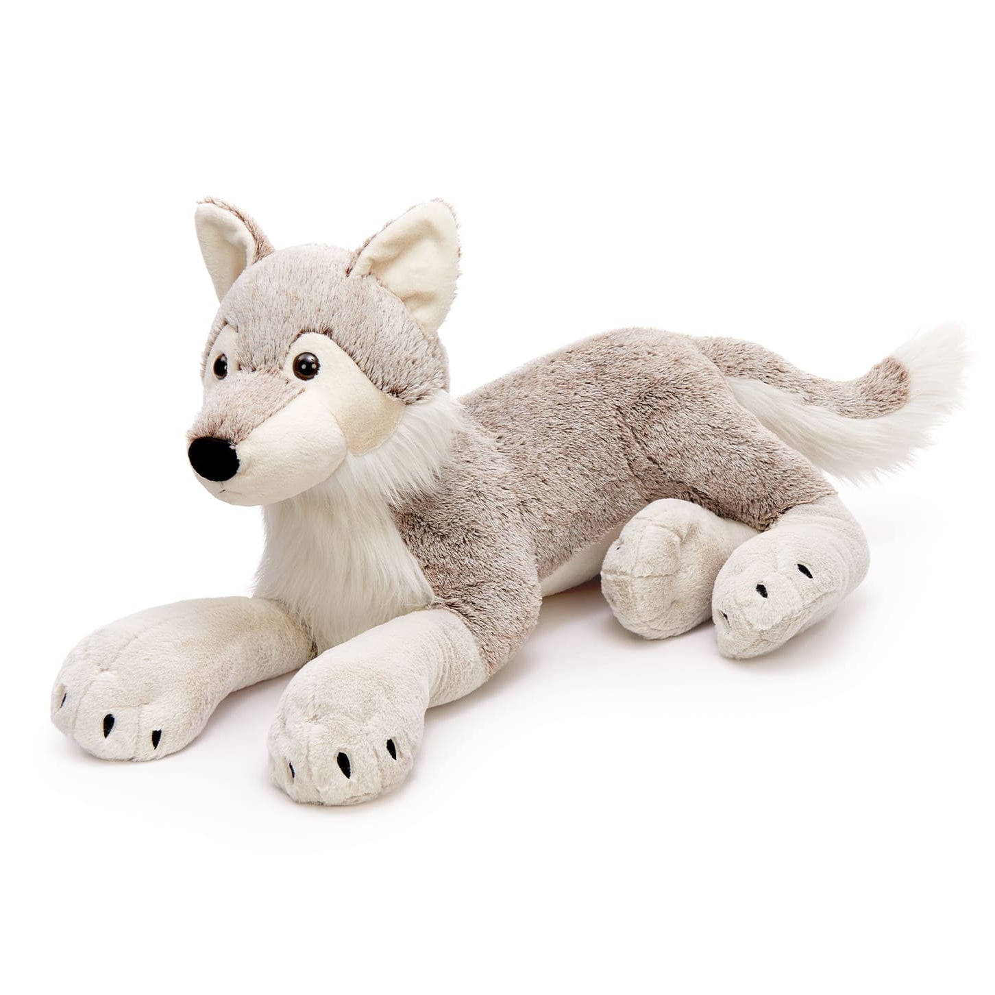 Giant Wolf Plush Toy Realistic Woodland Stuffed Animal 47.24 Inch