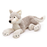 Giant Wolf Plush Toy Realistic Woodland Stuffed Animal 47.24 Inch