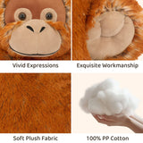 Giant Orangutan Plush Toy with Baby Monkeys Soft Stuffed Animal Family Toy