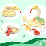 6 Pcs Realistic Snake Stuffed Animals - Snake Stuffed Animal Babies with Their Mom - Simulation Python Plush Dolls for Girls Boys - Stuffed Animals with Babies Inside - Cool Boa Plush Toys - Creative Christmas/Birthday/Halloween Gift for Kids Teens Adults