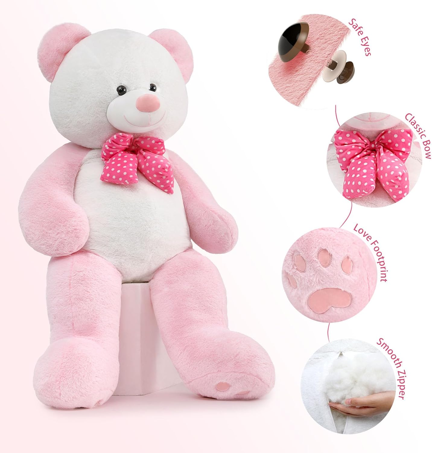 Giant Splicing Teddy Bear Plush Toy, 47 Inches