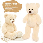 Giant Teddy Bear Plush Toy, Beige, 35.4/51 Inches - MorisMos Stuffed Animals