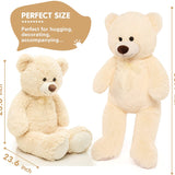 Giant Teddy Bear Plush Toy, Beige, 35.4/51 Inches - MorisMos Stuffed Animals