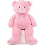 Giant Teddy Bear Plush Toy, Pink, 43/55 Inches - MorisMos Stuffed Animals - Valentine's Day Gift for Girlfriend/Boyfriend - Fluffly Cuddly Plushy Fluffy Toy - Cute Teddy Bear Plush Pillows for Kids - Christmas/Birthday Gift for Children/Teens/Adults - Romantic Anniversary Gift for Wife/Husband - Birthday Gift for Friends - Teddy Bear Theme Baby Shower
