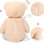 Giant Teddy Bear Plush Toy, Brown, 47 Inches