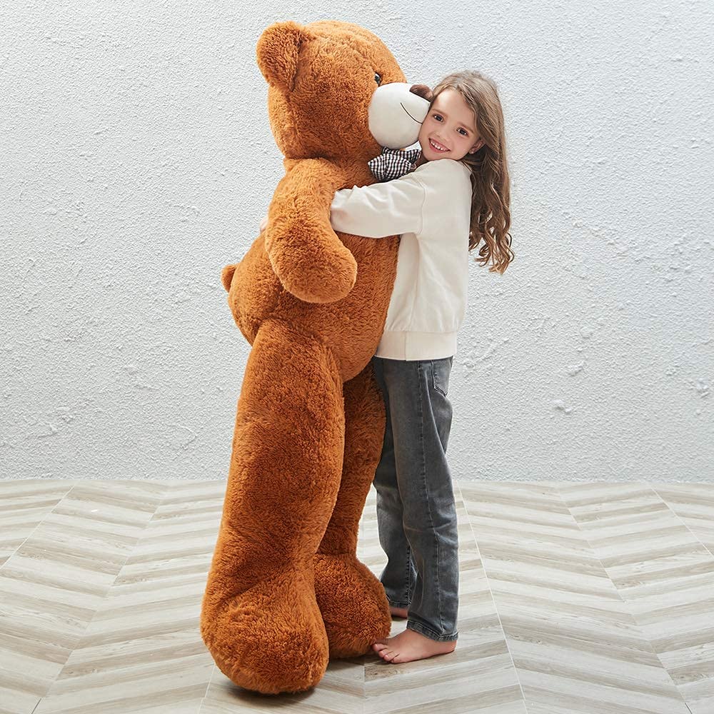 Huge Brown Teddy Bear Plush Toys - Dark Brown Teddy Bear Stuffed Animals - Massive Valentine's Day Teddy Bears&Gifts - Soft Cuddly Smiling Face Big Teddy Bear Plush Gift for Girlfriend/Boyfriend - Teddy Bear Plush Dolls for Birthday/Baby Shower/Christmas