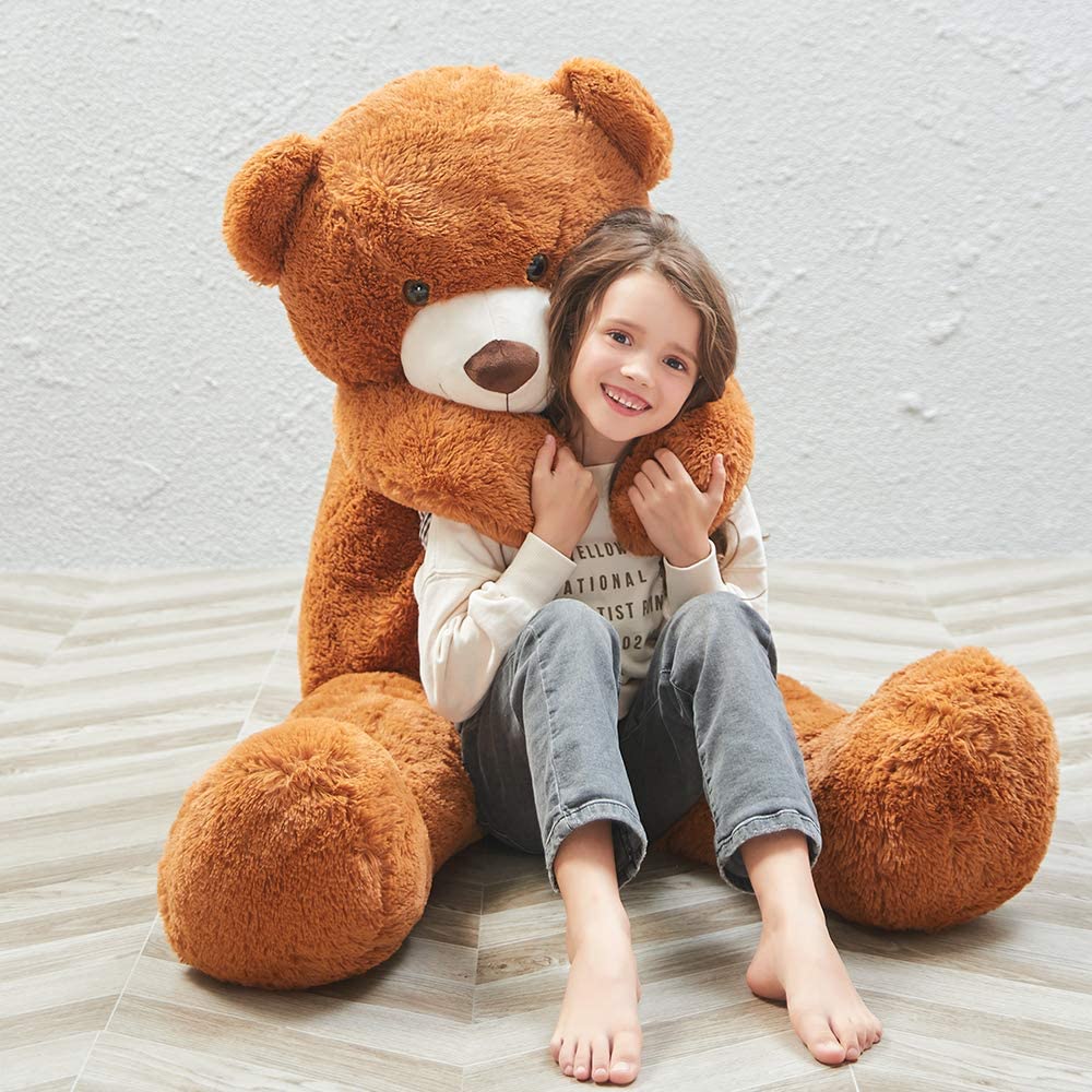 Giant Teddy Bear Plush Toy, Dark Brown, 47/55/59 Inches