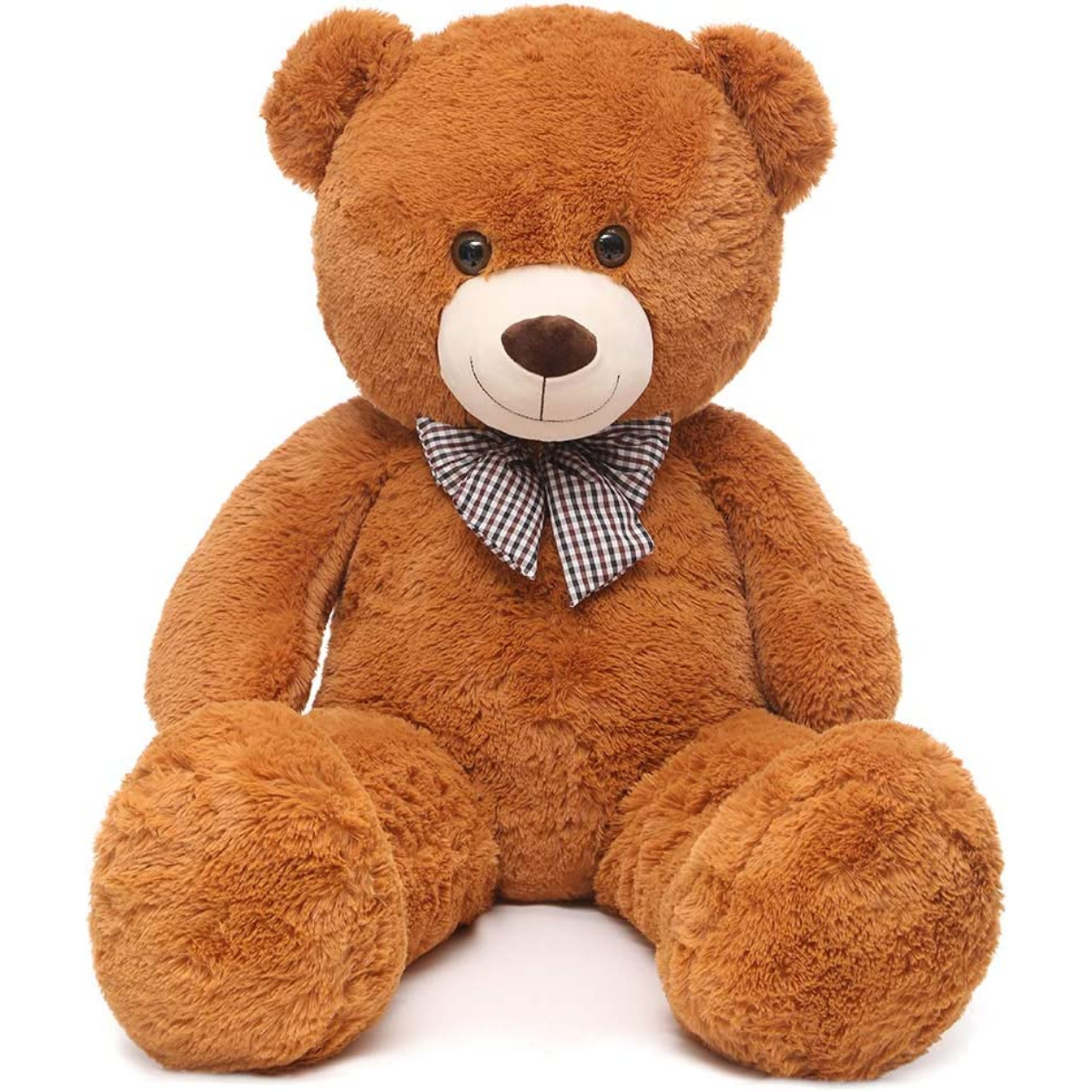 Huge Brown Teddy Bear Plush Toys - Dark Brown Teddy Bear Stuffed Animals - Massive Valentine's Day Teddy Bears&Gifts - Soft Cuddly Smiling Face Big Teddy Bear Plush Gift for Girlfriend/Boyfriend - Teddy Bear Plush Dolls for Birthday/Baby Shower/Christmas