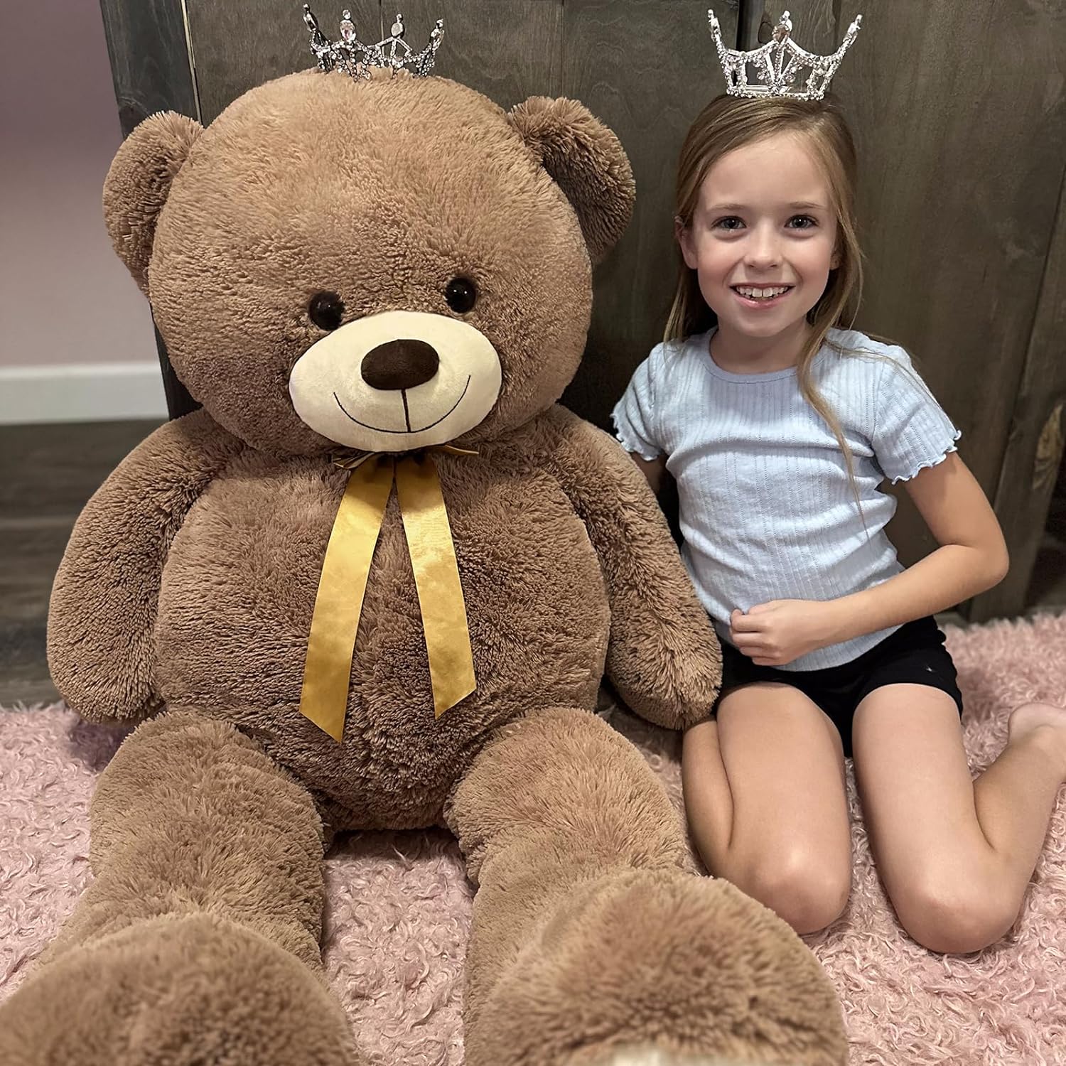 Giant Teddy Bear Plush Toy, Multicolor, 52 Inches