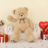 Giant Teddy Bear Plush Toy, Light Brown, 43/55 Inches - MorisMos Stuffed Animals - Valentine's Day Gift for Girlfriend/Boyfriend - Fluffly Cuddly Plushy Fluffy Toy - Cute Teddy Bear Plush Pillows for Kids - Christmas/Birthday Gift for Children/Teens/Adults - Romantic Anniversary Gift for Wife/Husband - Birthday Gift for Friends - Teddy Bear Theme Baby Shower
