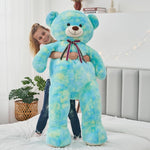 MorisMos Stuffed Animals - Giant Colorful Teddy Bear Plush Toys - 52 Inches Teddy Bear Plush Dolls - Valentine's Day Teddy Bears&Gifts for Boyfriend/Girlfriend - ' We Can Bearly Wait' Teddy Bear Theme Baby Shower Decor Ideas - Gender Reveal Party Teddy Bear Decorations -Birthday/Christmas/Graduation Gift for friends - Romantic Anniversary Gift for Wife/Husband