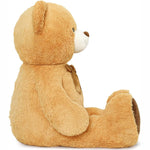 MorisMos Stuffed Animals - Giant Brown Teddy Bear Plush Toys - 41 Inches Teddy Bear Plush Dolls - Valentine's Day Teddy Bears&Gifts for Boyfriend/Girlfriend - ' We Can Bearly Wait' Teddy Bear Theme Baby Shower Decor Ideas - Gender Reveal Party Teddy Bear Decorations -Birthday/Christmas/Graduation Gift for friends - Romantic Anniversary Gift for Wife/Husband