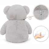 MorisMos Stuffed Animals - Giant Grey Teddy Bear Plush Toys - 41 Inches Teddy Bear Plush Dolls - Valentine's Day Teddy Bears&Gifts for Boyfriend/Girlfriend - ' We Can Bearly Wait' Teddy Bear Theme Baby Shower Decor Ideas - Gender Reveal Party Teddy Bear Decorations -Birthday/Christmas/Graduation Gift for friends - Romantic Anniversary Gift for Wife/Husband