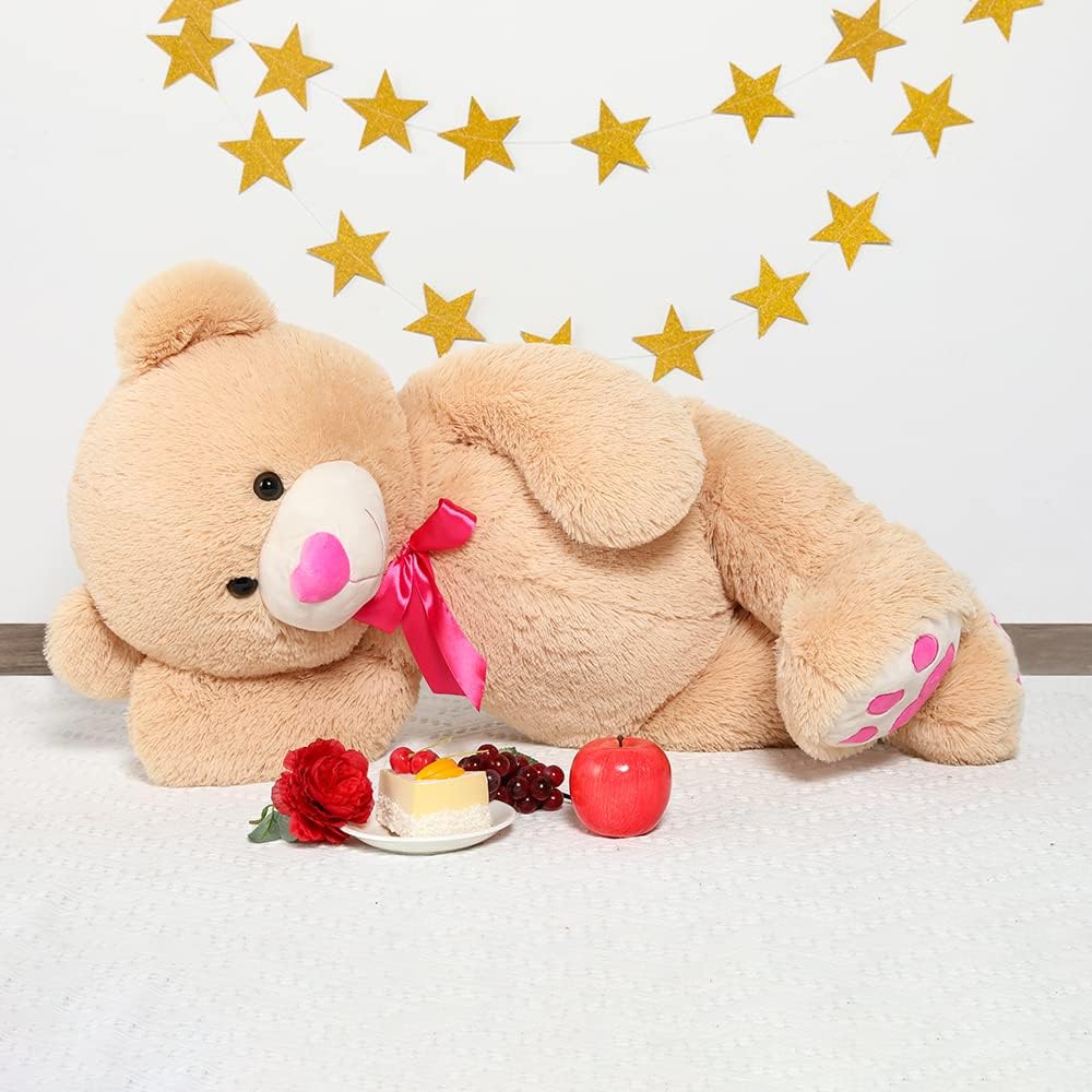 Valentine's Day Teddy Bear Stuffed Animals - Big 36 Inches Teddy Bear Plush Toys - Valentine's Day Gift for Girlfriend/Boyfriend - Fluffly Cuddly Plushy Fluffy Toy - Cute Teddy Bear Plush Pillows for Kids - Christmas/Birthday Gift for Children/Teens/Adults - Romantic Anniversary Gift for Wife/Husband - Wedding Gift Ideas for Friends - Free Shipping