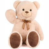 MorisMos Stuffed Animals - Giant Light Brown Teddy Bear Plush Toys - 41 Inches Teddy Bear Plush Dolls - Valentine's Day Teddy Bears&Gifts for Boyfriend/Girlfriend - ' We Can Bearly Wait' Teddy Bear Theme Baby Shower Decor Ideas - Gender Reveal Party Teddy Bear Decorations -Birthday/Christmas/Graduation Gift for friends - Romantic Anniversary Gift for Wife/Husband