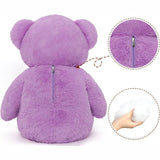 MorisMos Stuffed Animals - Giant Purple Teddy Bear Plush Toys - 41 Inches Teddy Bear Plush Dolls - Valentine's Day Teddy Bears&Gifts for Boyfriend/Girlfriend - ' We Can Bearly Wait' Teddy Bear Theme Baby Shower Decor Ideas - Gender Reveal Party Teddy Bear Decorations -Birthday/Christmas/Graduation Gift for friends - Romantic Anniversary Gift for Wife/Husband