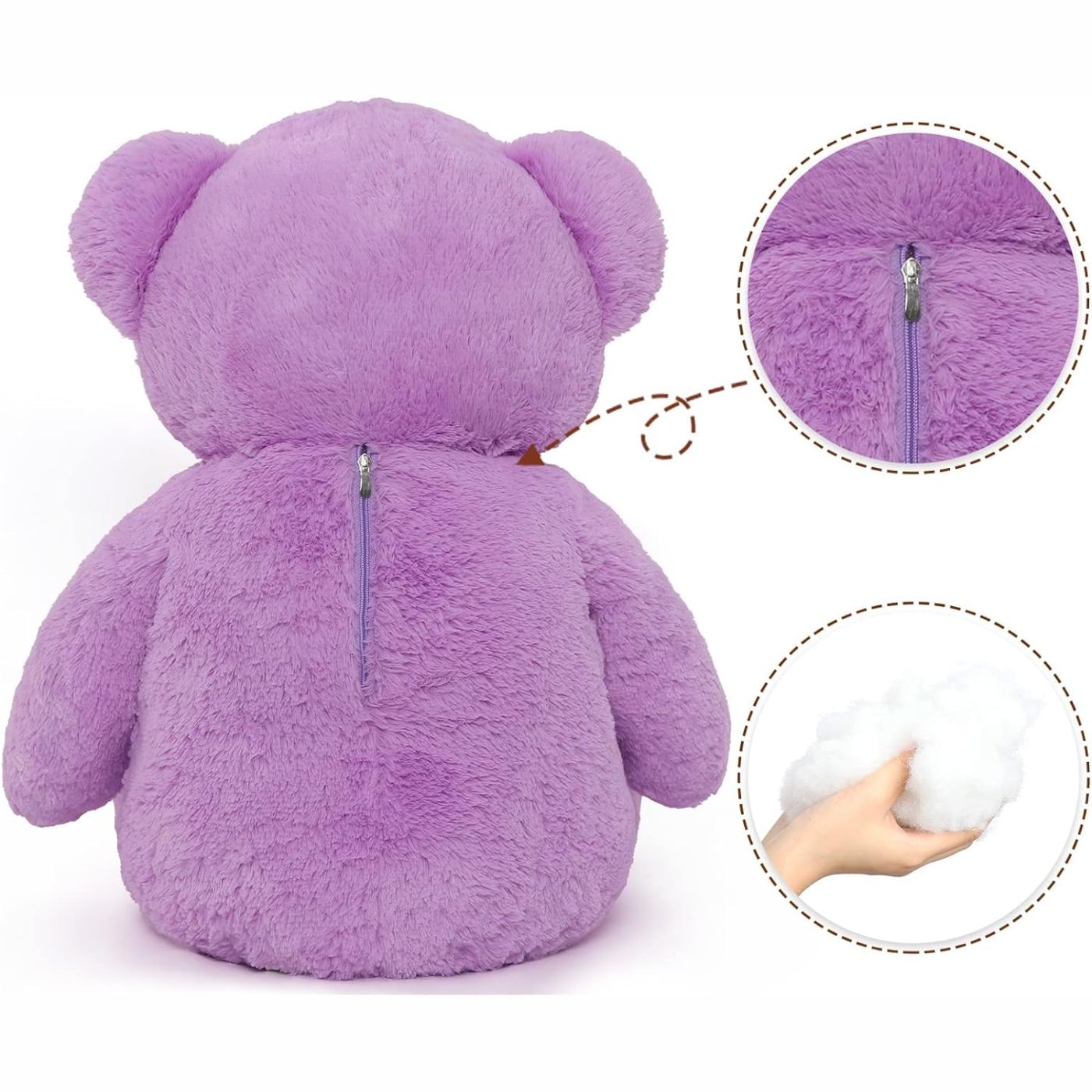 MorisMos Stuffed Animals - Giant Purple Teddy Bear Plush Toys - 41 Inches Teddy Bear Plush Dolls - Valentine's Day Teddy Bears&Gifts for Boyfriend/Girlfriend - ' We Can Bearly Wait' Teddy Bear Theme Baby Shower Decor Ideas - Gender Reveal Party Teddy Bear Decorations -Birthday/Christmas/Graduation Gift for friends - Romantic Anniversary Gift for Wife/Husband