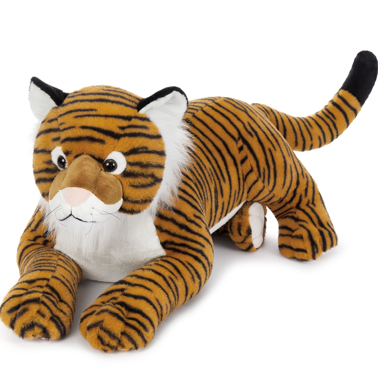 Giant Tiger Stuffed Animals Jungle Safari Plush Toys, 43.3 Inches