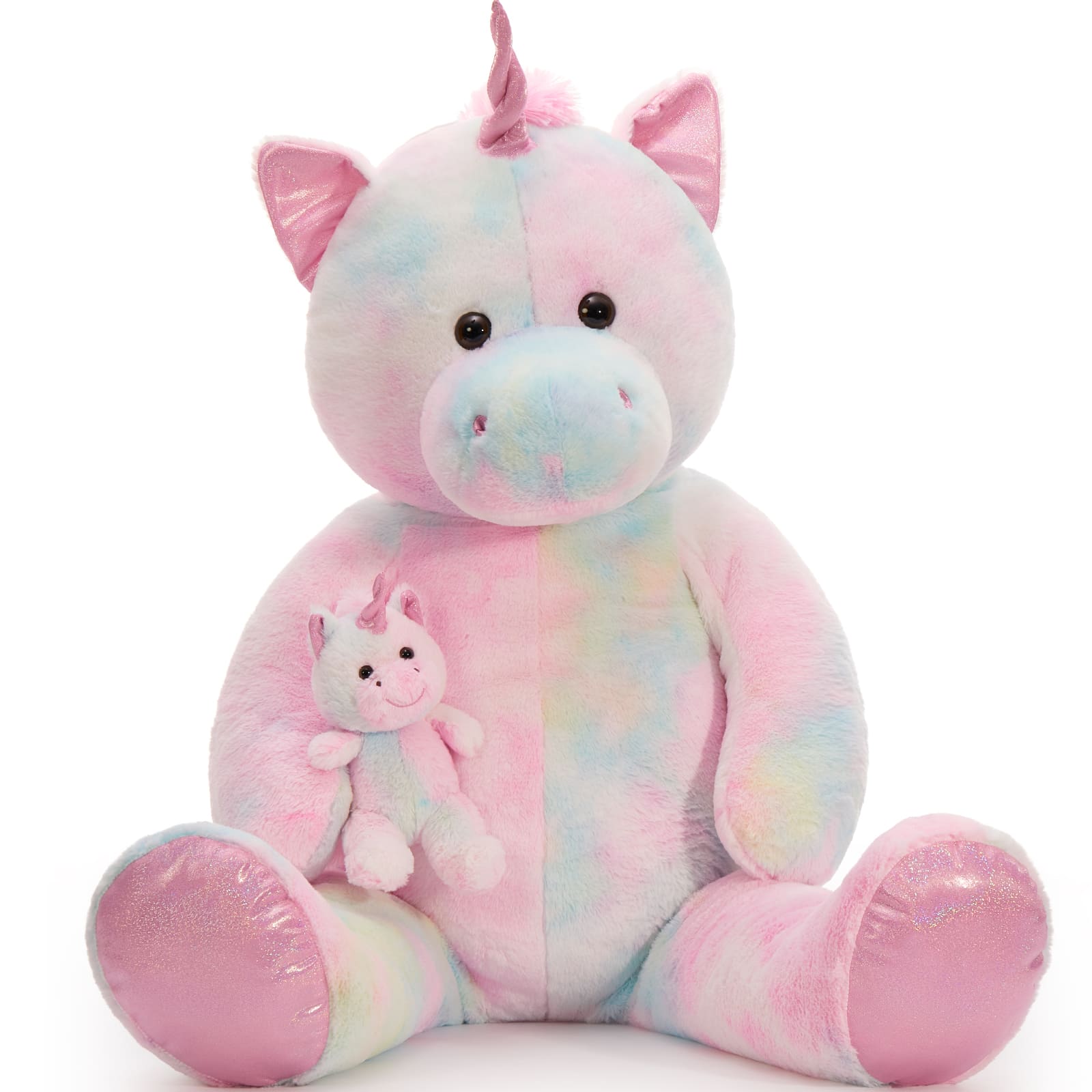 Giant Unicorn Stuffed Animal Toy, Pink, 51 Inches