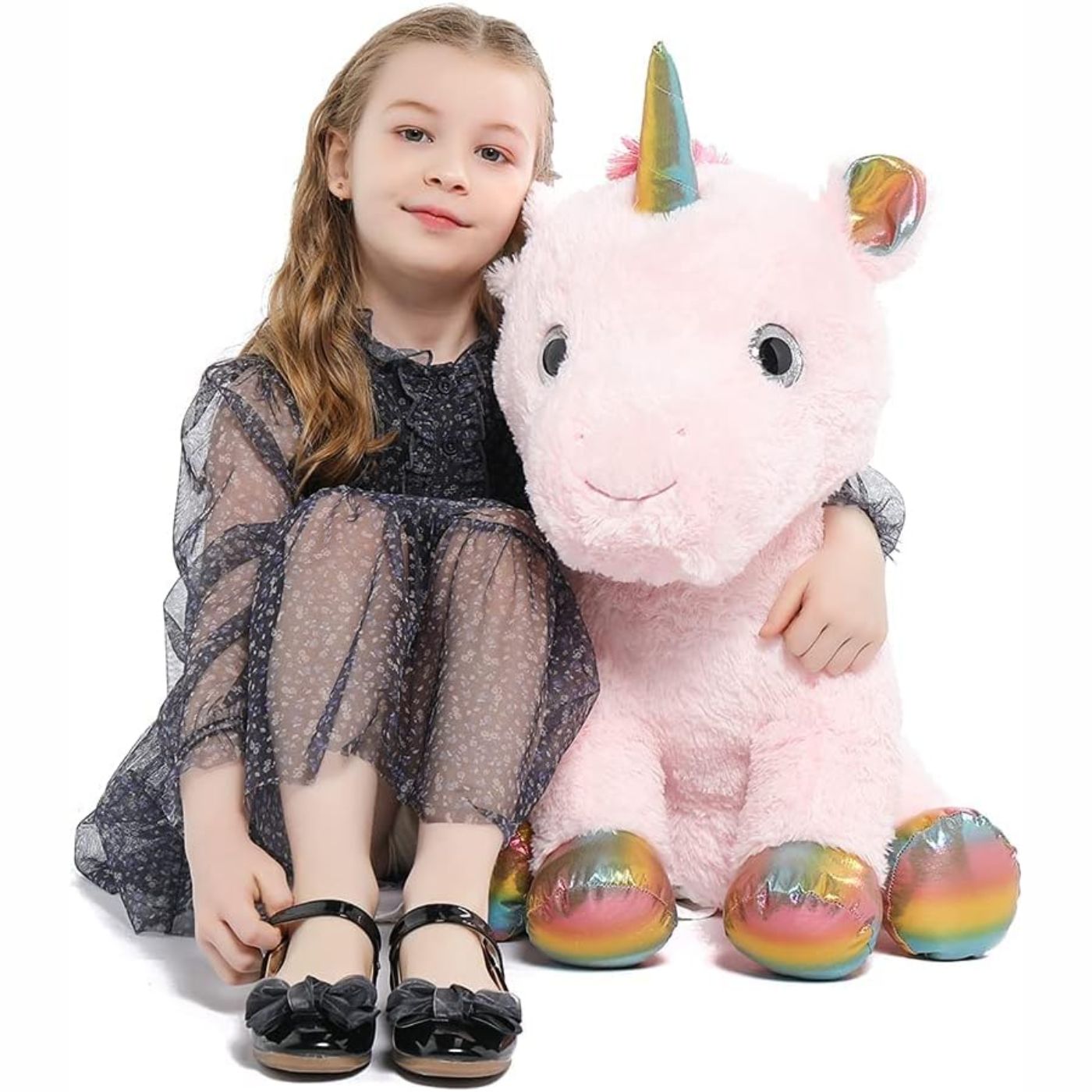 Giant Unicorn Stuffed Toy, Pink, 24 Inches