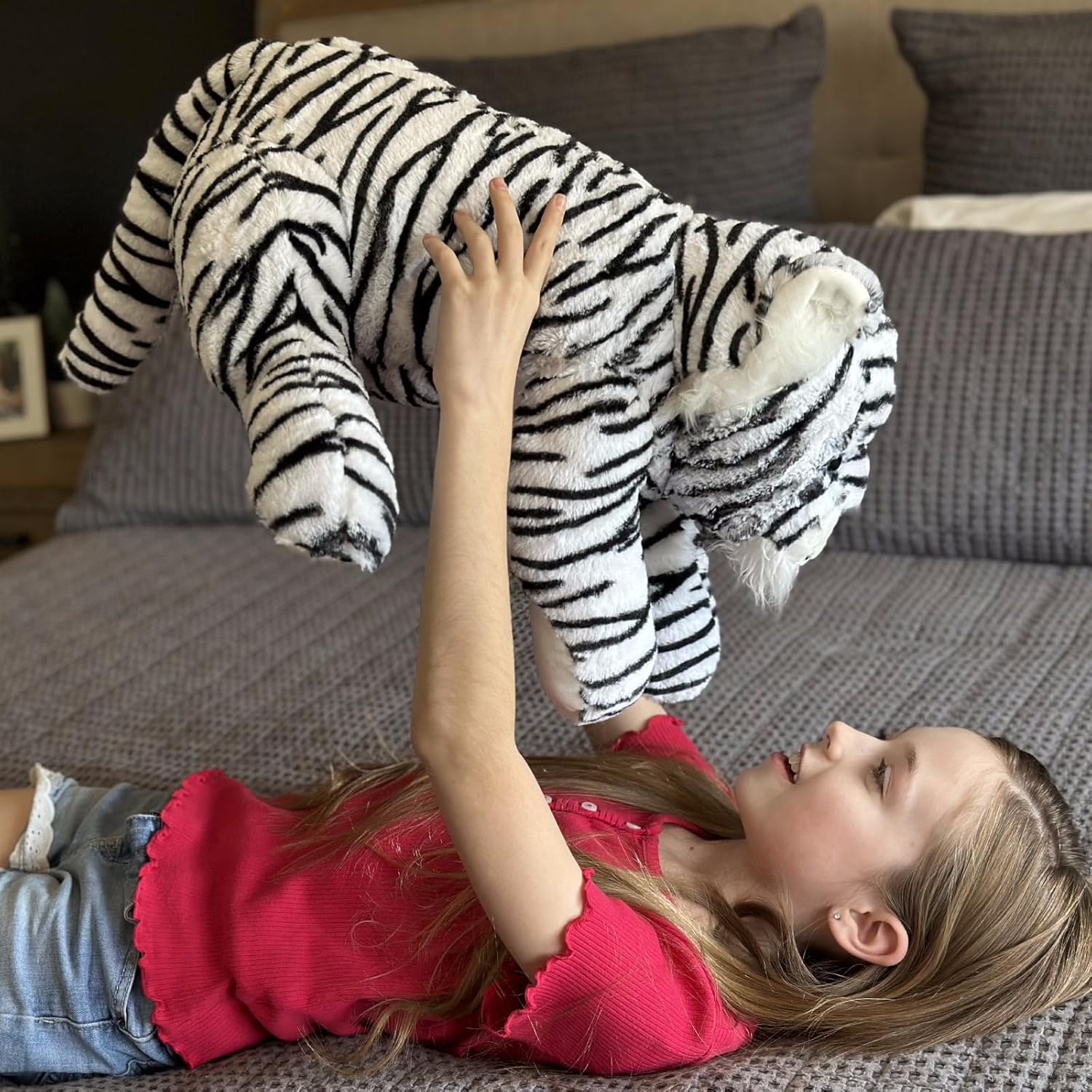 White Tiger Stuffed Animals Jungle Plush Toys, 22 Inches