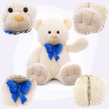 Giant White Teddy Bear Plush Toys - Beige Teddy Bear Stuffed Animals - Massive Valentine's Day Teddy Bears&Gifts - Soft Cuddly Smiling Face Big Teddy Bear Plush Gift for Girlfriend/Boyfriend - Teddy Bear Plush Dolls for Birthday/Baby Shower/Christmas
