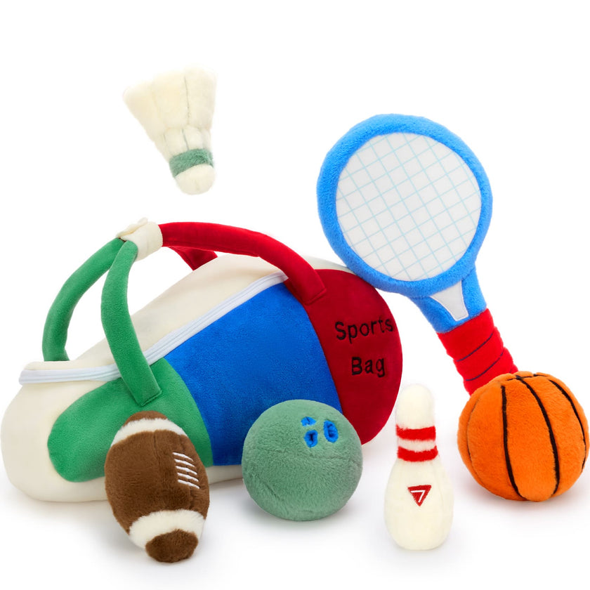 7 Pcs Sports Plush Toy Set, 13.7 Inches