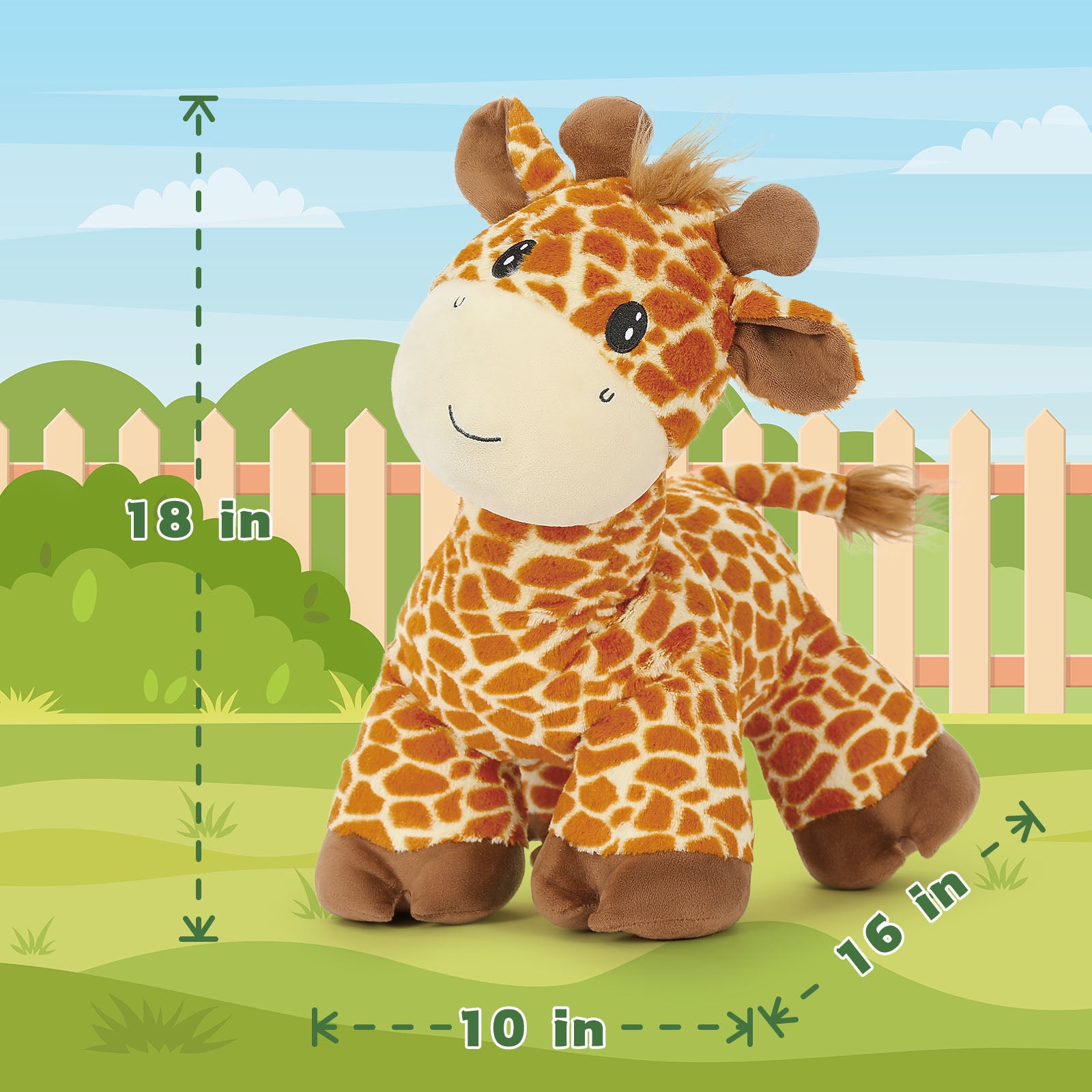 Giraffe Plush Toys Jungle Stuffed Animals, 18 Inches