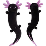 Two plush axolotls with pink gills on a white background