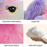 19.7 Inch Tie Dye Unicorn Stuffed Animal with Three Babies