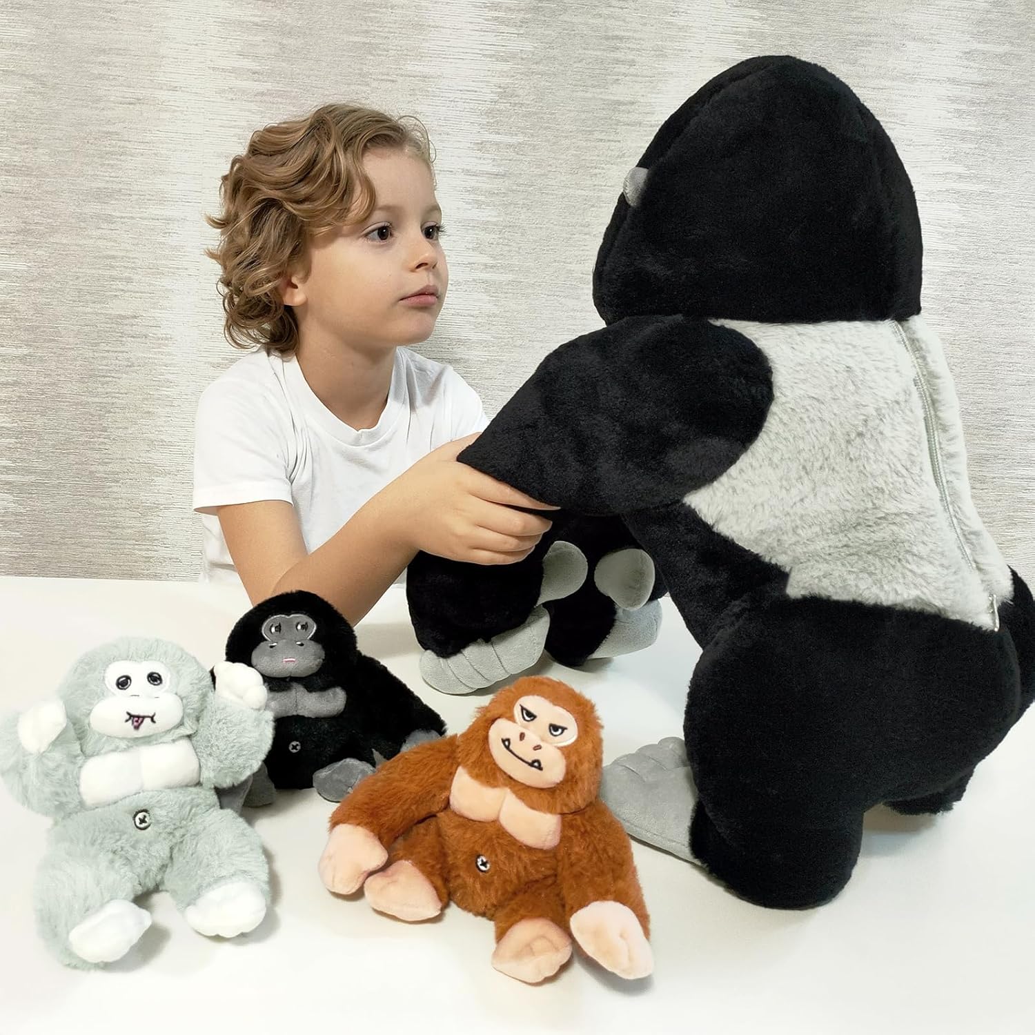 Gorilla Stuffed Animals Chimpanzees Plush Toys, 19.6 Inches