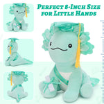 Funny graduation-themed axolotl plush toy with detailed cap and certificate, perfect as a collectible stuffed animal gift for college and high school graduates.