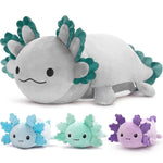 Axolotl Plush Toys - 4 Pcs Axolotl Stuffed Animals Bulk - Cute Salamander 24 Inches Plush Dolls - Stuffed Animal Salamander Babies with Their Mom - Axolotl Cushion Pillow Soft Toys - Gifts for Boys Girls