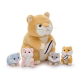 Hamster Plush Toy with Four Baby Hamsters 12.6 Inch