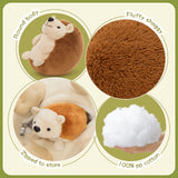 5 Pcs Hedgehog Stuffed Animals - Cute Hedgehog Plush Toys13.8 Inches - Stuffed Animal Babies with Their Moms - Cute Cartoon Hedgehog Plush Dolls - Stuffed Animals with Babies in the belly - Christmas Birthday Gift for Kids Teens Adults