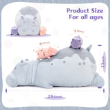 Big Hippopotamus Plush Toys Hippo Stuffed Animals, 25.5 Inches