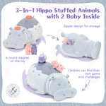 Big Hippopotamus Plush Toys Hippo Stuffed Animals, 25.5 Inches