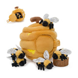 10.2 Inch Honey Hive Hideaway Plush Toy Set with Five Bees