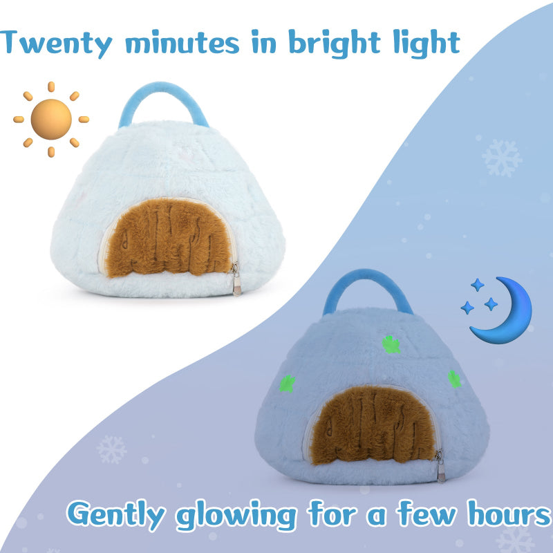Igloo Plush with 5 Mini Stuffed Animals, 9.8 Inches - MorisMos Soft Toys