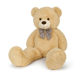 Large brown teddy bear stuffed animal made with premium plush fabric, designed for hugging, sleeping comfort, and gifting on special occasions like Christmas and anniversaries