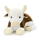 43.3-Inch Giant Plush Hereford Cattle Stuffed Animal Soft Farm Cow Pillow Toy