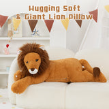 Jumbo Realistic Lion Stuffed Animals - 43 Inches Lion Plush Toys - Jungle Safari Party Decor - Birthday Christmas Gift for kids Teens Adults - Free Shipping Now