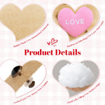 51 inch giant teddy bear holding pink love heart, oversized soft plush teddy bear gift for Valentine’s Day, anniversary, and romantic occasions