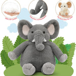 Jungle Elephant Stuffed Animals - Safari Elephant Plush Toys - 4 Pcs Elephant Stuffed Animals - Realistic Elephant Plush Dolls - Cute Cartoon Elephant Plush Pillows for Kids - Christmas/Birthday Gift for Kids - Stuffed Animal Elephant Babies with their Mom